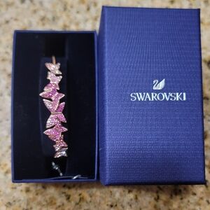 Swarovski Idyllia Lilia  Rose Gold Tone Pink Butterfly Bracelet